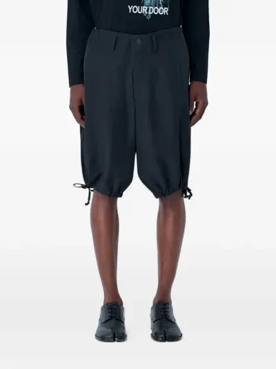 Yohji Yamamoto drawstring shorts - Black