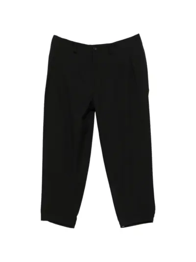 Yohji Yamamoto gabardine draped trousers - Black