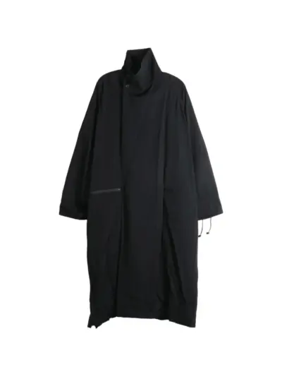 Yohji Yamamoto high-neck zip-detail coat - Black