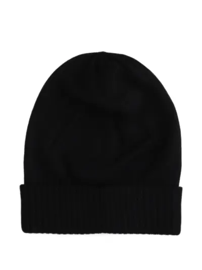 Yohji Yamamoto ribbed-knit beanie hat - Black