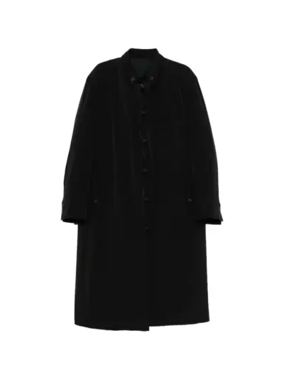 Yohji Yamamoto tuxedo belted coat - Black