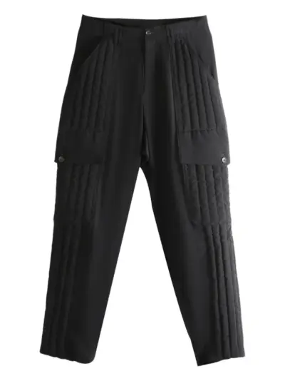 Yohji Yamamoto tuxedo out pocket padded trousers - Black