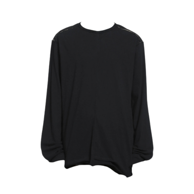 Ziggy Chen Black longsleeve shirt with a vertical seam