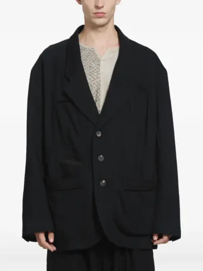Ziggy Chen Bulge Placket blazer - Black