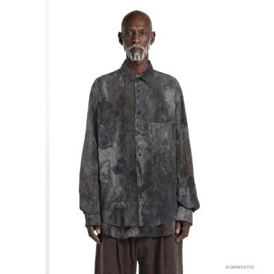 Ziggy Chen Digital Print Layered Shirt