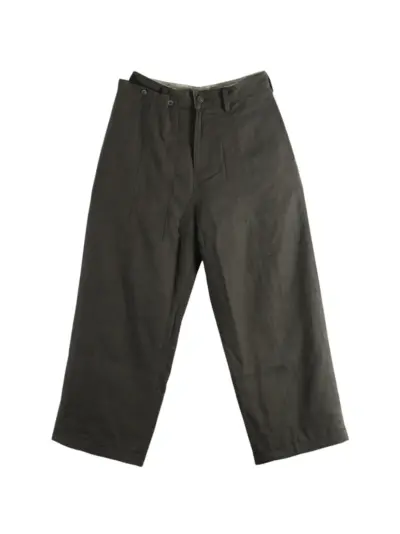 Ziggy Chen Hidden Arc asymmetric-waistband wide-leg trousers - Grey