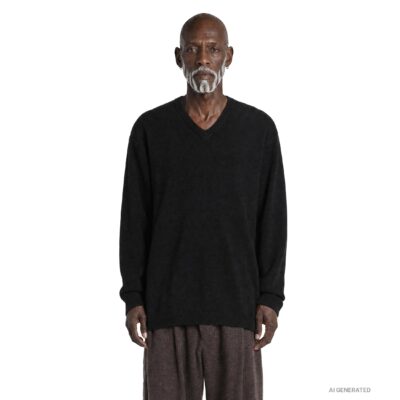 Ziggy Chen Intarsia V-Neck Sweater
