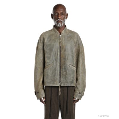 Ziggy Chen Leather Bomber Jacket