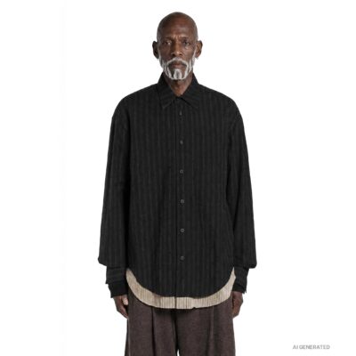 Ziggy Chen Striped Layered Shirt