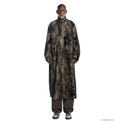 Ziggy Chen Velvet Stand Collar Coat