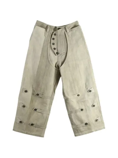 Ziggy Chen button-detail wide-leg jeans - Neutrals