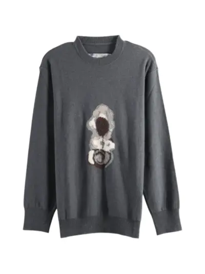 Ziggy Chen patch-detail sweater - Grey