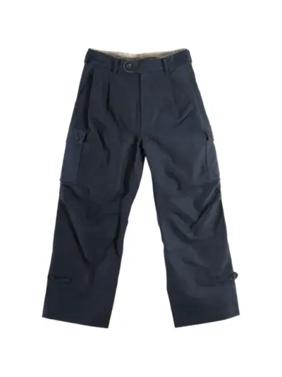 Ziggy Chen pleated-detail cargo pants - Blue