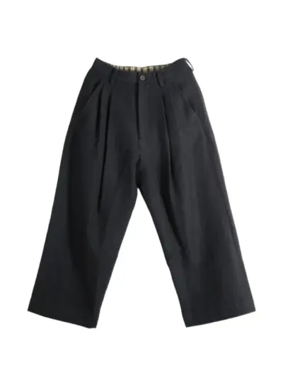 Ziggy Chen pleated wide-leg trousers - Black