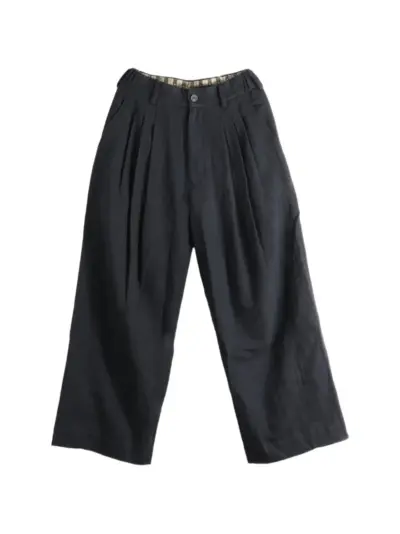Ziggy Chen pleated wide-leg trousers - Black