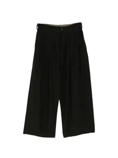 Ziggy Chen pleated wide-leg trousers - Green