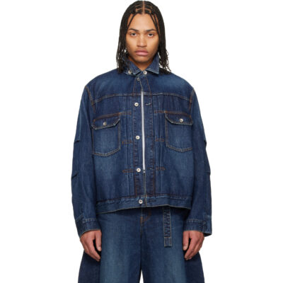 sacai Blue Faded Denim Jacket