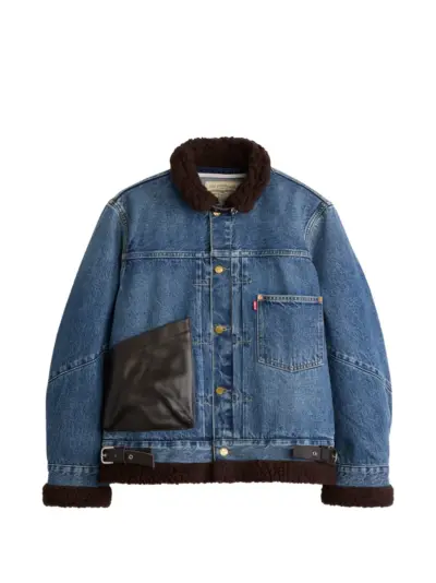 sacai x Levi's layered denim jacket - Blue
