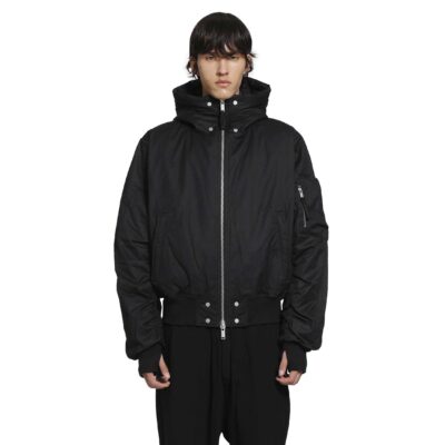 thom/krom Hooded Cotton Bomber Jacket
